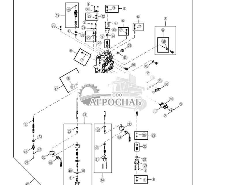 Компоненты регулирующего клапана погрузчика (ручное и ножное управление) - ST2534 204.jpg